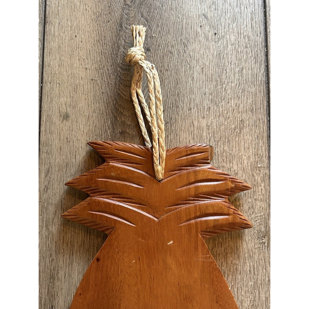 Pineapple Shaped Wooden Cutting Board MCM WOOD FRUIT SHAPE PLAQUE chopping block - Picture 8 of 8